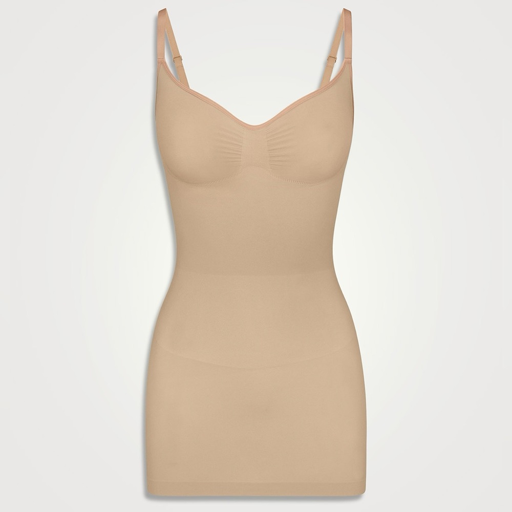 SKIMS Seamless Sculpt Slip Dress in Clay